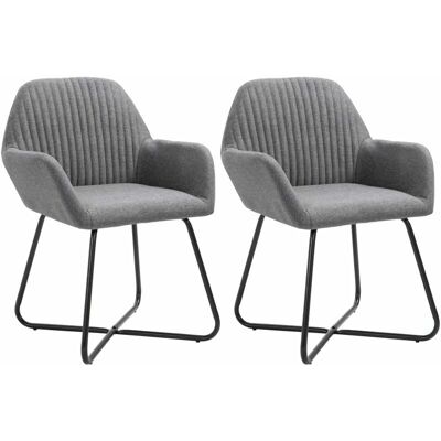 DÉCOSHOP26 - CDS020541 - Tela gris oscura - Sillas de comedor DÉCOSHOP26 - CDS020541 - Tela gris oscura - Sillas de comedor