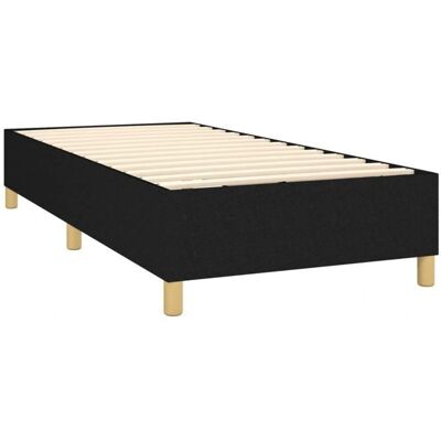 Décoshop26 TDL0207041 Cornice del letto - Lame di legno, nero Décoshop26 TDL0207041 Cornice del letto - Lame di legno, nero