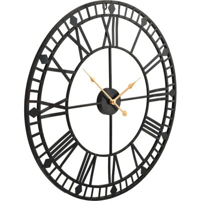 DÉCOSHOP26 - DEC022276 - 60 cm - Nero - Orologio da parete DÉCOSHOP26 - DEC022276 - 60 cm - Nero - Orologio da parete