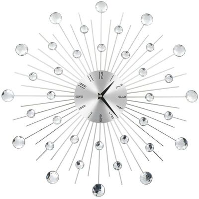 DECOSHOP26 - DEC022273 - Argento - 50 cm - Orologio a parete DECOSHOP26 - DEC022273 - Argento - 50 cm - Orologio a parete