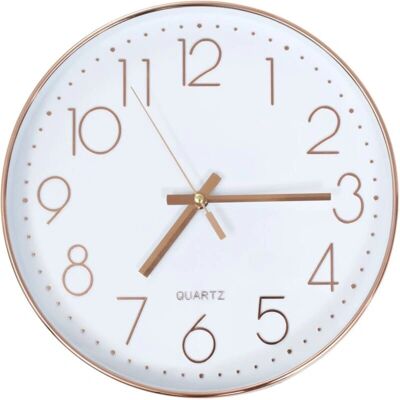 DÉCOSHOP26 Horloge Murale Or Rose - Horloge Murale - Publicité DÉCOSHOP26 Horloge Murale Or Rose - Horloge Murale - Publicité