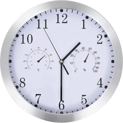 DÉCOSHOP26 - DEC022254 - Blanco - 30 cm - Reloj de pared DÉCOSHOP26 - DEC022254 - Blanco - 30 cm - Reloj de pared