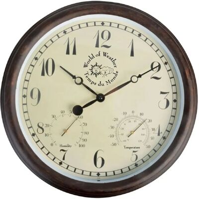 Esschert Design - TF008 - Bronce - Reloj de estación Esschert Design - TF008 - Bronce - Reloj de estación