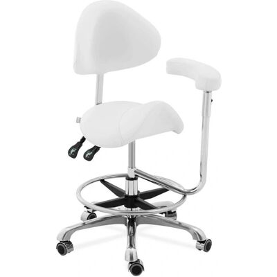 HelloShop26 - Silla de montar - Reposabrazos - Asiento blanco - Silla de montar HelloShop26 - Silla de montar - Reposabrazos - Asiento blanco - Silla de montar