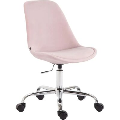 Décoshop26 - BUR10353 - Velluto Rosa - Sedile regolabile in altezza - Sedia Décoshop26 - BUR10353 - Velluto Rosa - Sedile regolabile in altezza - Sedia