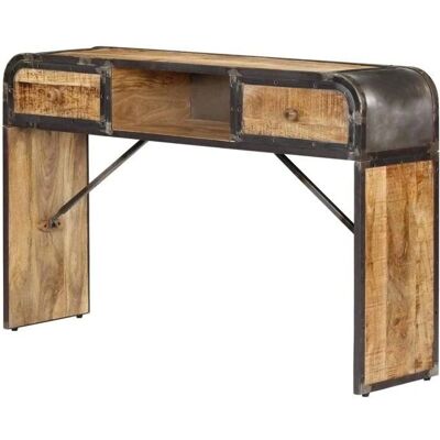 HELLOSHOP26 Consola Vintage de Madera de Mango con Cajones HELLOSHOP26 Consola Vintage de Madera de Mango con Cajones