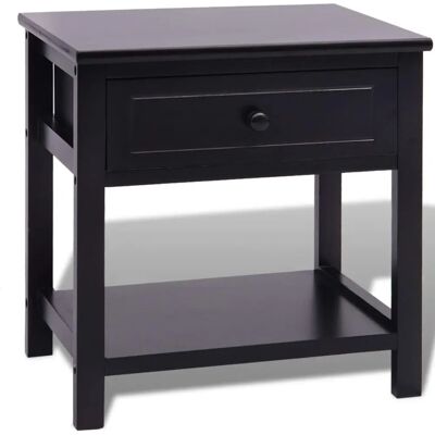 HelloShop26 - Nightstand - Madera negra - Nightstand HelloShop26 - Nightstand - Madera negra - Nightstand