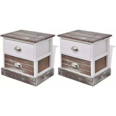 Maison Chic - Ensemble de Tables de Nuit - Style Français Classique - 2 Pièces - Publicité Maison Chic - Ensemble de Tables de Nuit - Style Français Classique - 2 Pièces - Publicité