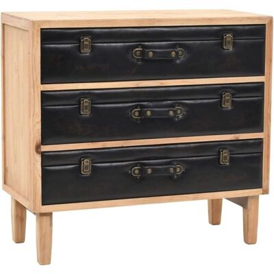 HELLOSHOP26 Cajonera de Madera de Abeto Estilo Retro - Muebles HELLOSHOP26 Cajonera de Madera de Abeto Estilo Retro - Muebles