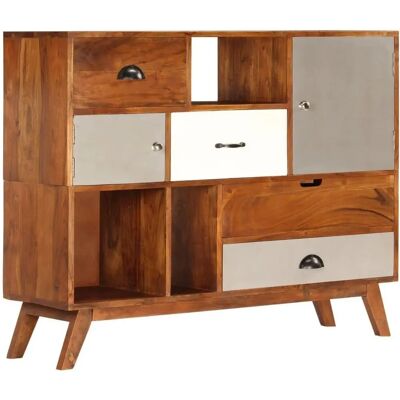 HELLOSHOP26 Buffet en acacia - 115cm, 4 tiroirs, 2 armoires - Meubles - Publicité HELLOSHOP26 Buffet en acacia - 115cm, 4 tiroirs, 2 armoires - Meubles - Publicité