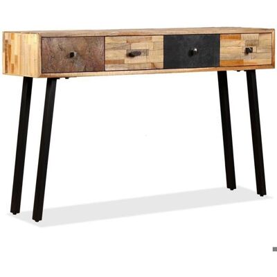 HELLOSHOP26 Tavolo Console in Teak Riciclato - Stile Vintage HELLOSHOP26 Tavolo Console in Teak Riciclato - Stile Vintage