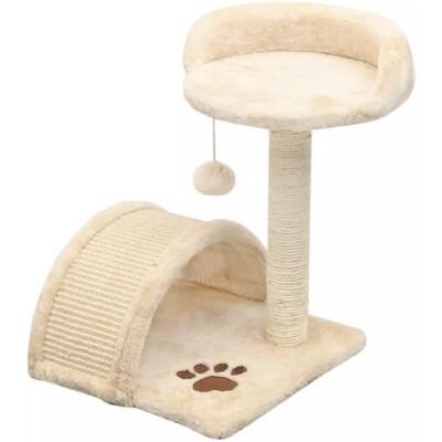 Helloshop26 Arbre à chat avec sisal, 40cm - Beige et marron Helloshop26 Arbre à chat avec sisal, 40cm - Beige et marron