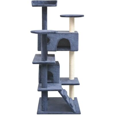 Helloshop26 - Albero per gatti blu scuro, 125cm Helloshop26 - Albero per gatti blu scuro, 125cm
