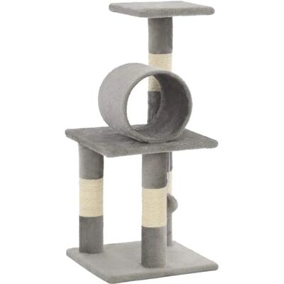 Arbre à Chat Sisal - 65cm, Gris, Stable, Amusant Arbre à Chat Sisal - 65cm, Gris, Stable, Amusant