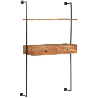 MOBIKASA Escritorio de Pared en Madera Maciza de Acacia MOBIKASA Escritorio de Pared en Madera Maciza de Acacia