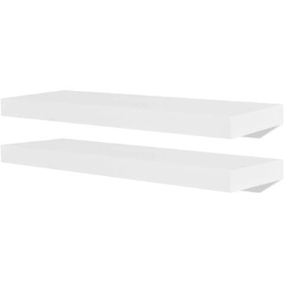 HELLOSHOP26 Estantes de Pared MDF Blancas - 2 Unidades HELLOSHOP26 Estantes de Pared MDF Blancas - 2 Unidades