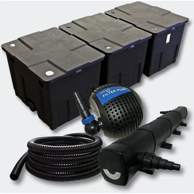 Helloshop26 - Kit de filtración de estanque - 90000L, 72W UVC, Bomba Eco, Manguera UV Helloshop26 - Kit de filtración de estanque - 90000L, 72W UVC, Bomba Eco, Manguera UV