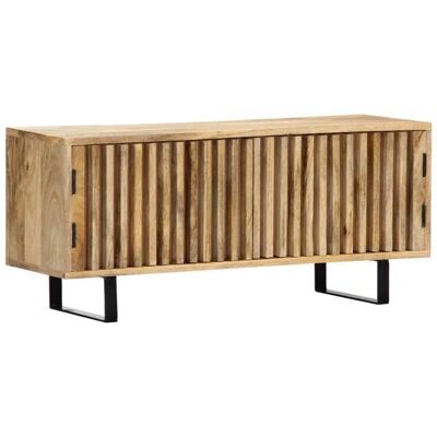 Mueble de TV de Madera de Mango - 2 Puertas - Estable y Duradero Mueble de TV de Madera de Mango - 2 Puertas - Estable y Duradero