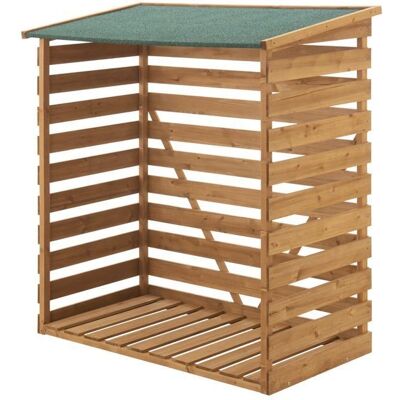 Helloshop26 - Fir Shed - 123x116x64 cm - Natural - log shed Helloshop26 - Fir Shed - 123x116x64 cm - Natural - log shed
