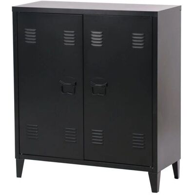 HELLOSHOP26 - Armario de oficina 2 puertas 90x80x33 cm - Noir mat - Storage Cabinet - Publicité HELLOSHOP26 - Armario de oficina 2 puertas 90x80x33 cm - Noir mat - Storage Cabinet - Publicité