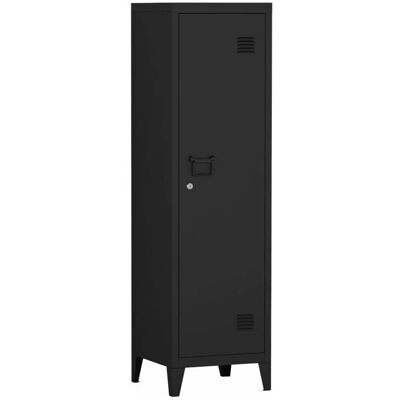 HelloShop26 - 137x38x38 - Negro - Metal - Lockable cabinet HelloShop26 - 137x38x38 - Negro - Metal - Lockable cabinet