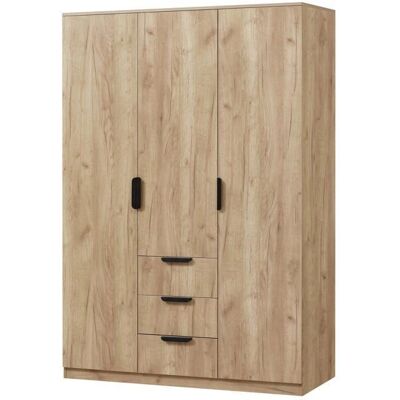 HelloShop26 - Armario dormitorio - Efecto roble - Wardrobe HelloShop26 - Armario dormitorio - Efecto roble - Wardrobe