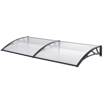 Helloshop26 - Auvent De Porte D'entrée Design Marquise - Negro - 240x100 cm - Awning Helloshop26 - Auvent De Porte D'entrée Design Marquise - Negro - 240x100 cm - Awning