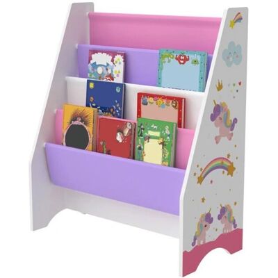 HelloShop26 Fisterra-4-compartment Bianco/Viola Libreria HelloShop26 Fisterra-4-compartment Bianco/Viola Libreria