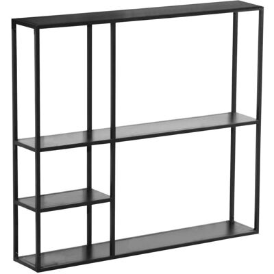 Helloshop26 - 90x100x18 cm - Negro - Estante de pared Helloshop26 - 90x100x18 cm - Negro - Estante de pared