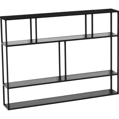 HelloShop26 - 90 x 120 x 18 cm acero negro - acero negro - Wall shelf HelloShop26 - 90 x 120 x 18 cm acero negro - acero negro - Wall shelf