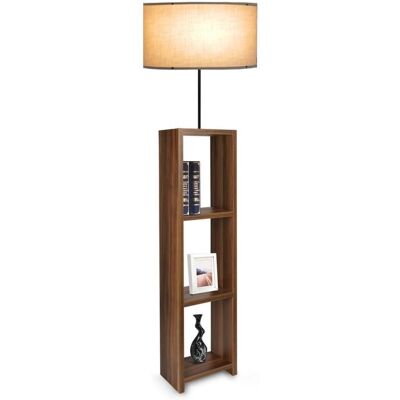 HELLOSHOP26 Modelo 03_0007308 Lámpara de pie moderna con estantes efecto madera - Lámpara de pie HELLOSHOP26 Modelo 03_0007308 Lámpara de pie moderna con estantes efecto madera - Lámpara de pie