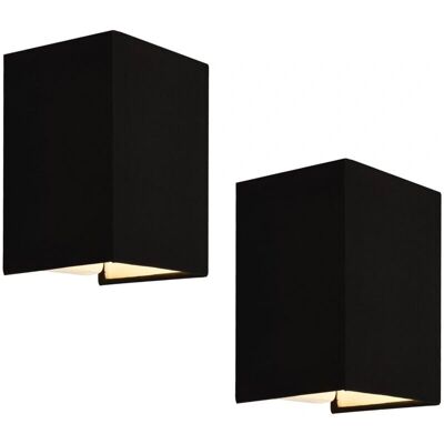 Helloshop26 - 2-pack - Angular - Negro - Lámpara de pared Helloshop26 - 2-pack - Angular - Negro - Lámpara de pared