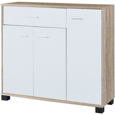 Zapatero HelloShop26 - Efecto Roble Blanco - Estantes Modulares Zapatero HelloShop26 - Efecto Roble Blanco - Estantes Modulares