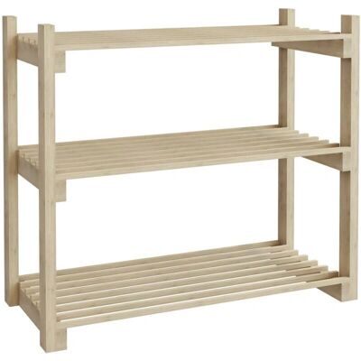 Zapatero de Pino HELLOSHOP26 - 3 Niveles - 60x68x30cm Zapatero de Pino HELLOSHOP26 - 3 Niveles - 60x68x30cm