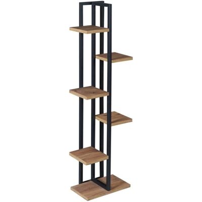 Helloshop26 - Estante para plantas de 5 niveles - Negro - Soporte para plantas Helloshop26 - Estante para plantas de 5 niveles - Negro - Soporte para plantas