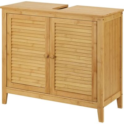 HelloShop26 - Bamboo cabinet - 60x67x30 cm - 2 puertas - Armario de baño HelloShop26 - Bamboo cabinet - 60x67x30 cm - 2 puertas - Armario de baño