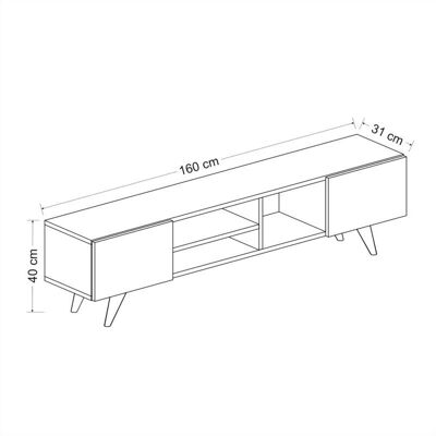Helloshop26 - Mueble TV - 40x160x31 cm - TV cabinet Helloshop26 - Mueble TV - 40x160x31 cm - TV cabinet