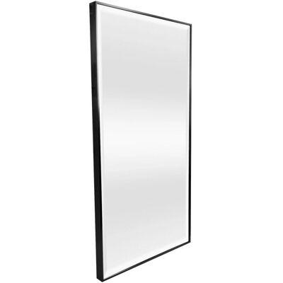 en.casa Specchio da Parete Rettangolare Moderno - 102cm - Nero - Bagno e Camera en.casa Specchio da Parete Rettangolare Moderno - 102cm - Nero - Bagno e Camera