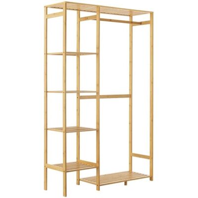 HELLOSHOP26 Perchero de bambú - Natural - 145x90x30cm - Perchero HELLOSHOP26 Perchero de bambú - Natural - 145x90x30cm - Perchero