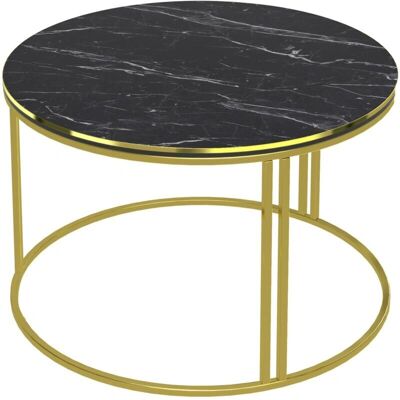 HELLOSHOP26 Modelo 03_0008426 - Mesa de centro redonda - Negro, dorado HELLOSHOP26 Modelo 03_0008426 - Mesa de centro redonda - Negro, dorado