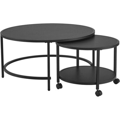 HELLOSHOP26 Modèle - Tables basses gigognes rondes - Noir - Publicité HELLOSHOP26 Modèle - Tables basses gigognes rondes - Noir - Publicité
