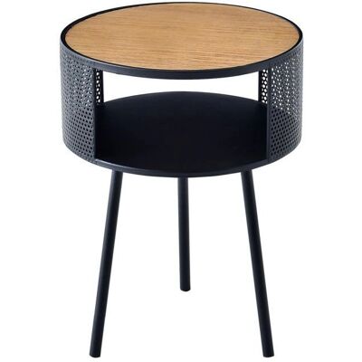 HelloShop26 - MesaAuxInteriorNegraEfectoMadera - Negro - Efecto madera - Mesa auxiliar HelloShop26 - MesaAuxInteriorNegraEfectoMadera - Negro - Efecto madera - Mesa auxiliar