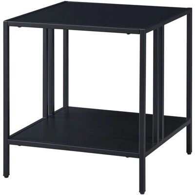HelloShop26 - Acero 47 x 45 x 45 cm negra - 47 x 45 x 45 cm - negro - mesa de centro HelloShop26 - Acero 47 x 45 x 45 cm negra - 47 x 45 x 45 cm - negro - mesa de centro