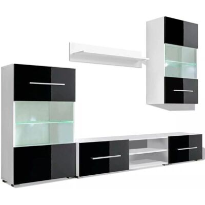 Helloshop26 Mobile TV da parete con illuminazione LED nero Helloshop26 Mobile TV da parete con illuminazione LED nero