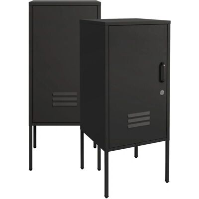 HELLOSHOP26 - Steel Nightstands 2-Pack - Negro - Nightstands HELLOSHOP26 - Steel Nightstands 2-Pack - Negro - Nightstands