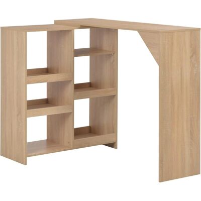 HELLOSHOP26 Tavolo da bar in quercia beige - Risparmio di spazio, stabile, facile da montare HELLOSHOP26 Tavolo da bar in quercia beige - Risparmio di spazio, stabile, facile da montare