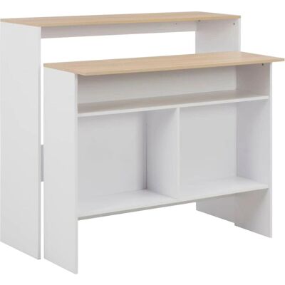HELLOSHOP26 Modelo 0902037 - Mesa de bar moderna, blanca, 130cm HELLOSHOP26 Modelo 0902037 - Mesa de bar moderna, blanca, 130cm