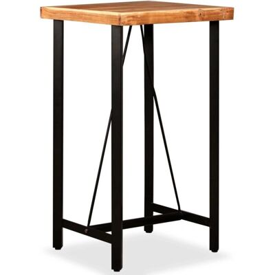 HELLOSHOP26 Tavolo bar industriale in legno di sheesham 60x60x107cm HELLOSHOP26 Tavolo bar industriale in legno di sheesham 60x60x107cm