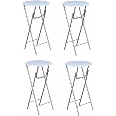 HELLOSHOP26 Modello 0902034 Tavolo alto in MDF bianco 4 pezzi per bar bistrò HELLOSHOP26 Modello 0902034 Tavolo alto in MDF bianco 4 pezzi per bar bistrò