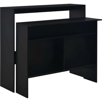 HELLOSHOP26 - Tavolo alto bistrot con 2 piani neri - 130cm HELLOSHOP26 - Tavolo alto bistrot con 2 piani neri - 130cm